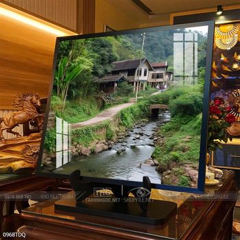 Tranh làng quê decor trang trí tường nhà