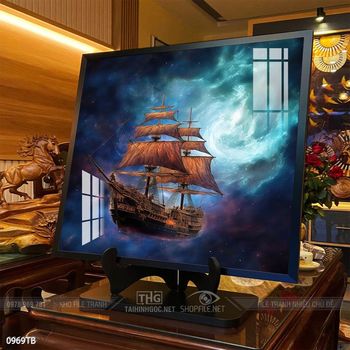 Tranh phong thủy thuận buồm xuôi gió tài lộc đẹp