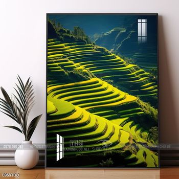 Tranh làng quê treo tường