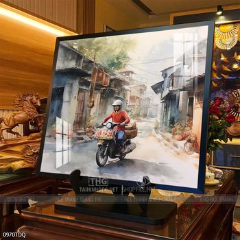 Tranh làng quê Việt Nam treo tường trang trí