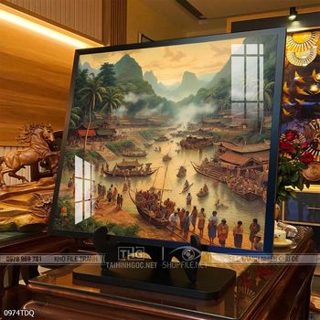 Tranh phong cảnh quê hương làng quê Việt Nam