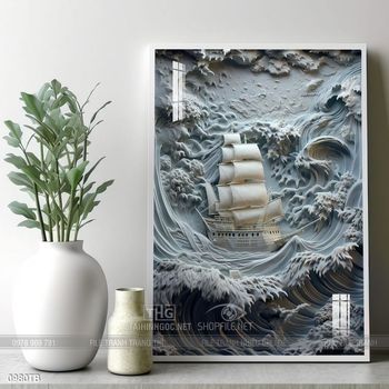 Tranh phong thủy thuận buồm xuôi gió tài lộc đẹp