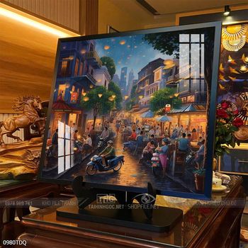 Tranh làng quê decor trang trí tường nhà