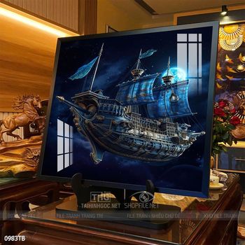 Tranh thuận buồm xuôi gió cánh buồm vàng đẹp nhất