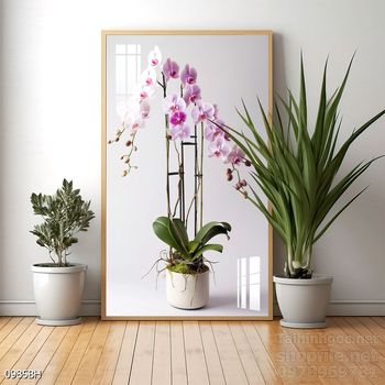 Mẫu tranh bình hoa nghệ thuật decor trang trí tường