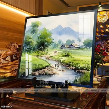 Tranh phong cảnh quê hương làng quê Việt Nam