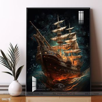 Tranh phong thủy thuận buồm xuôi gió tài lộc đẹp