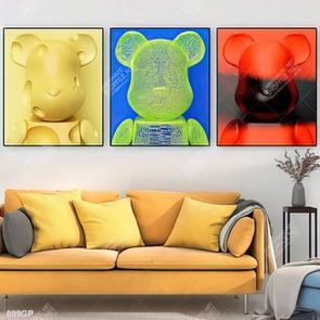 Tranh file gốc gấu bearbrick đẹp ấn tượng