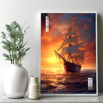 Tranh thuận buồm xuôi gió đẹp