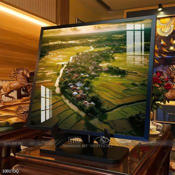 Tranh làng quê phong cảnh yên bình