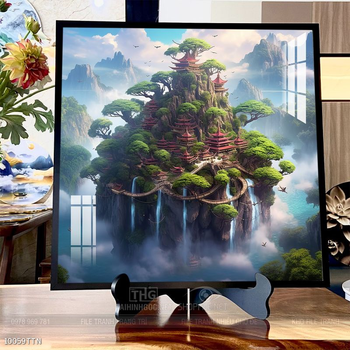 Tranh phong thủy nước non tuyệt đẹp