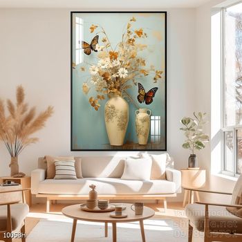 Mẫu tranh bình hoa sang trọng đẹp độc đáo