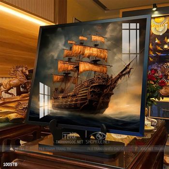 Tranh thuận buồm xuôi gió cánh buồm vàng đẹp nhất