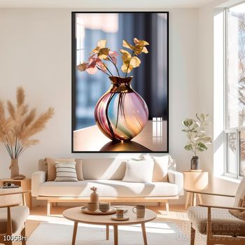 Tranh bình hoa độc đáo trang trí phòng khách