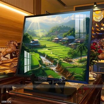 Tranh làng quê Việt Nam treo tường trang trí