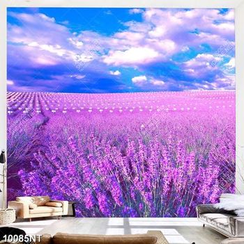Tranh cánh đồng hoa oải hương tuyệt đẹp 10085NT