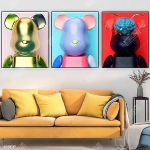 Tranh file gốc gấu bearbrick đẹp ấn tượng