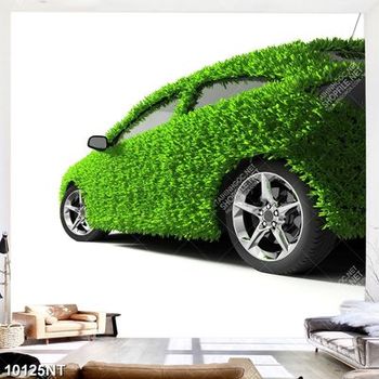 Tranh nghệ thuật ô tô xanh