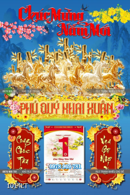 File lịch Tết mã đáo thành công 40x60cm 1014LT File lịch Tết mã đáo thành công 40x60cm 1014LT