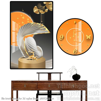 file tranh dong ho 3d nghe thuat 18052023 ho