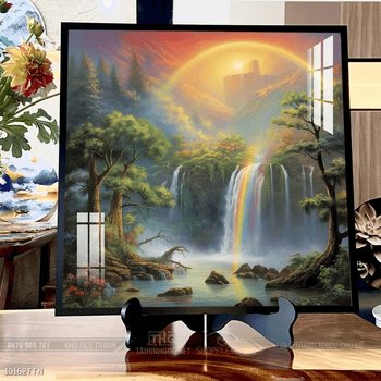 Tranh phong thủy phong cảnh thác nước thiên nhiên