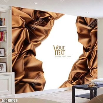 Tranh vãi satin màu nâu