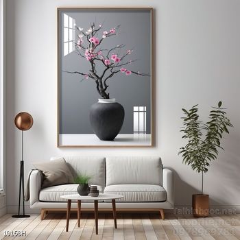 Mẫu tranh bình hoa nghệ thuật decor tường