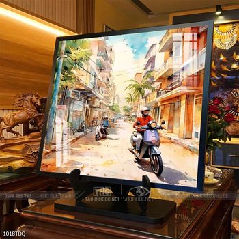 Tranh làng quê Việt Nam treo tường trang trí