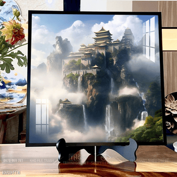 Tranh phong thủy nước non tuyệt đẹp