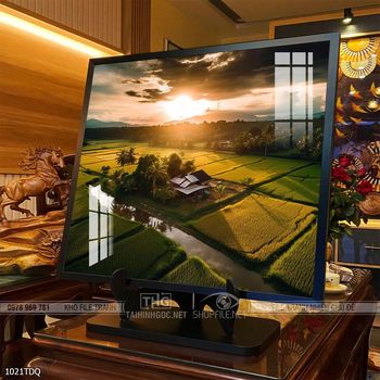 Tranh phong cảnh làng quê tuyệt đẹp