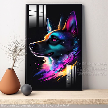 file tranh 12 con giap mau 6 11 con cho tuat