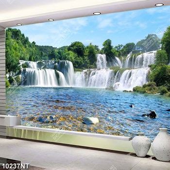 Tranh thác nước hùng vỹ file gốc