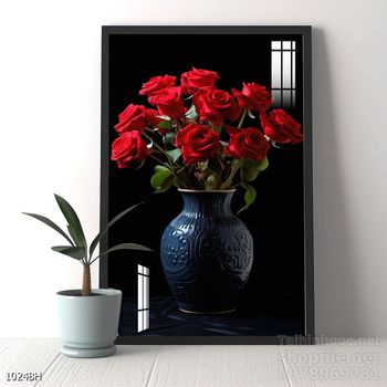 Tranh bình hoa độc đáo trang trí phòng khách