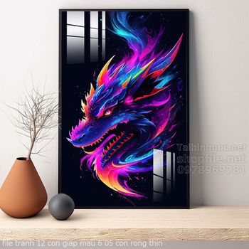 file tranh 12 con giap mau 6 05 con rong thin