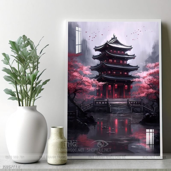 Tranh phong thủy nước non tuyệt đẹp