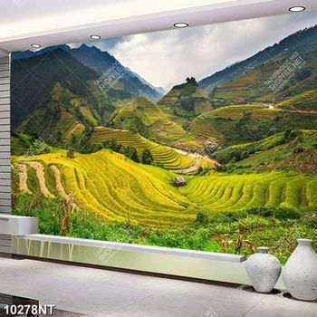 Tranh phong cảnh ruộng bâc thang tuyệt đẹp