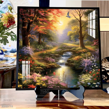 Tranh phong thủy sơn thủy đẹp