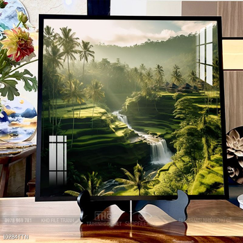 Tranh phong thủy nước non tuyệt đẹp