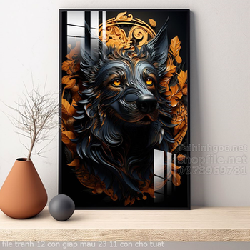 file tranh 12 con giap mau 23 11 con cho tuat