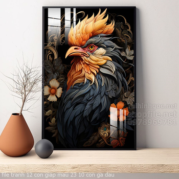 file tranh 12 con giap mau 23 10 con ga dau