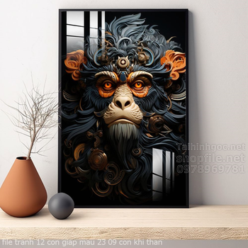 file tranh 12 con giap mau 23 09 con khi than