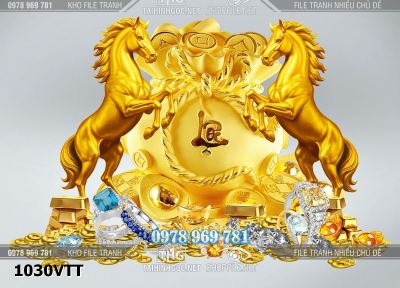 File psd con ngựa tết trang trí décor psd layer 1030VTT