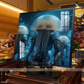 Tranh phi hành gia decor tường nhà