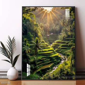 Tranh phong thủy nước non tuyệt đẹp