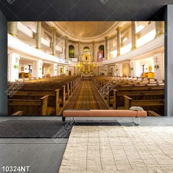 Tranh hội trường nhà thờ rộng lớn