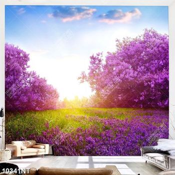 Tranh rừng hoa tím
