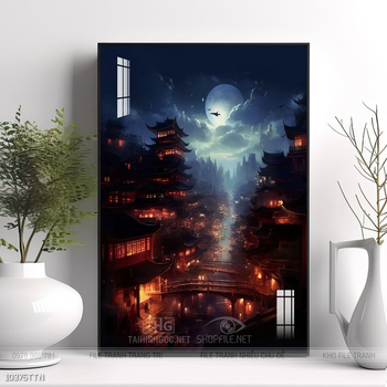 Tranh phong thủy nước non tuyệt đẹp