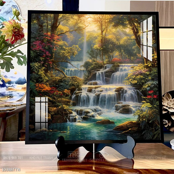 Tranh phong thủy nước non tuyệt đẹp