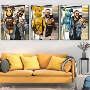 File tranh nghệ thuật gấu bearbrick trang trí tượng đẹp nổi bật