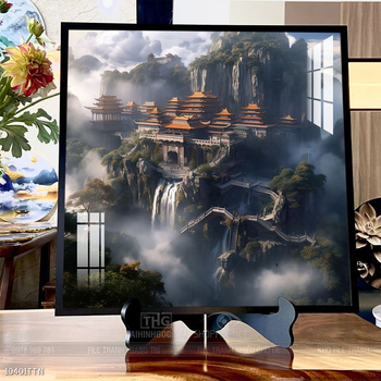 Tranh phong thủy nước non tuyệt đẹp